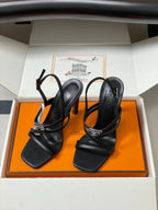 HM M  Sandal 100 Black  in Calfskin 593812