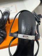 HM M  Sandal 100 Black  in Calfskin 593812