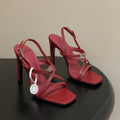 HM M  Sandal 100 Burgundy in Calfskin 593811