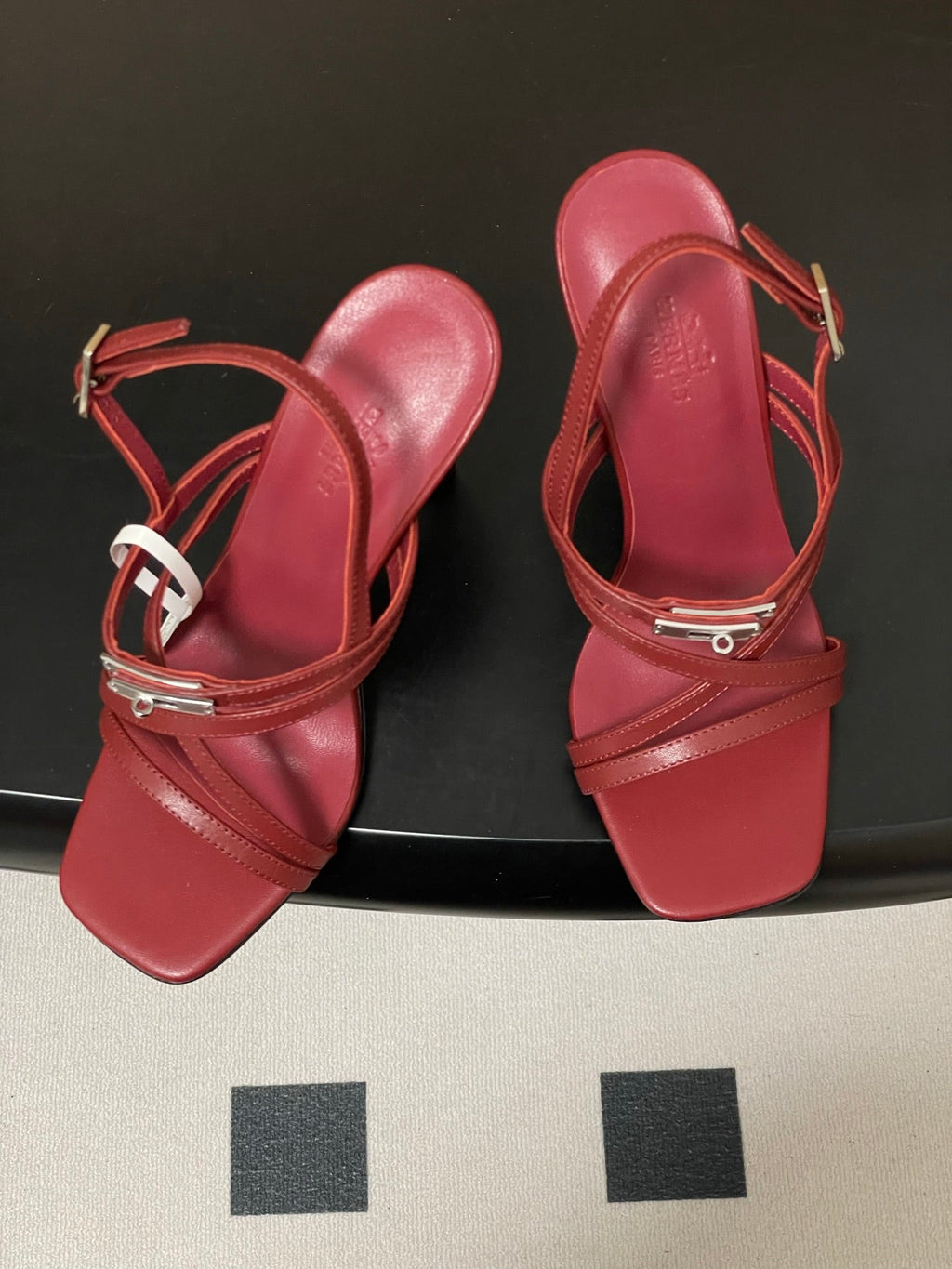 HM M  Sandal 100 Burgundy in Calfskin 593811