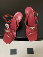 HM M  Sandal 100 Burgundy in Calfskin 593811