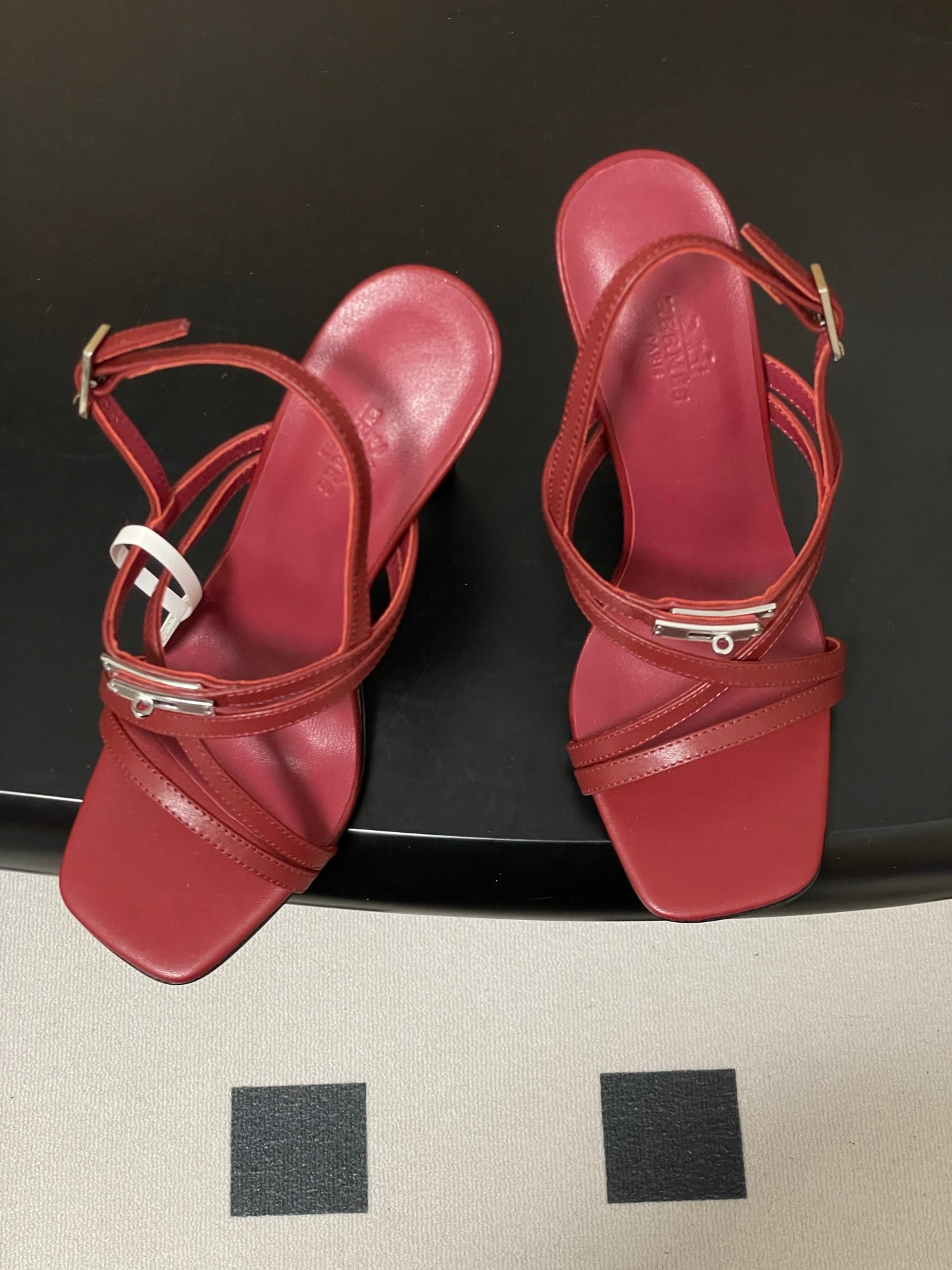 HM M  Sandal 100 Burgundy in Calfskin 593811