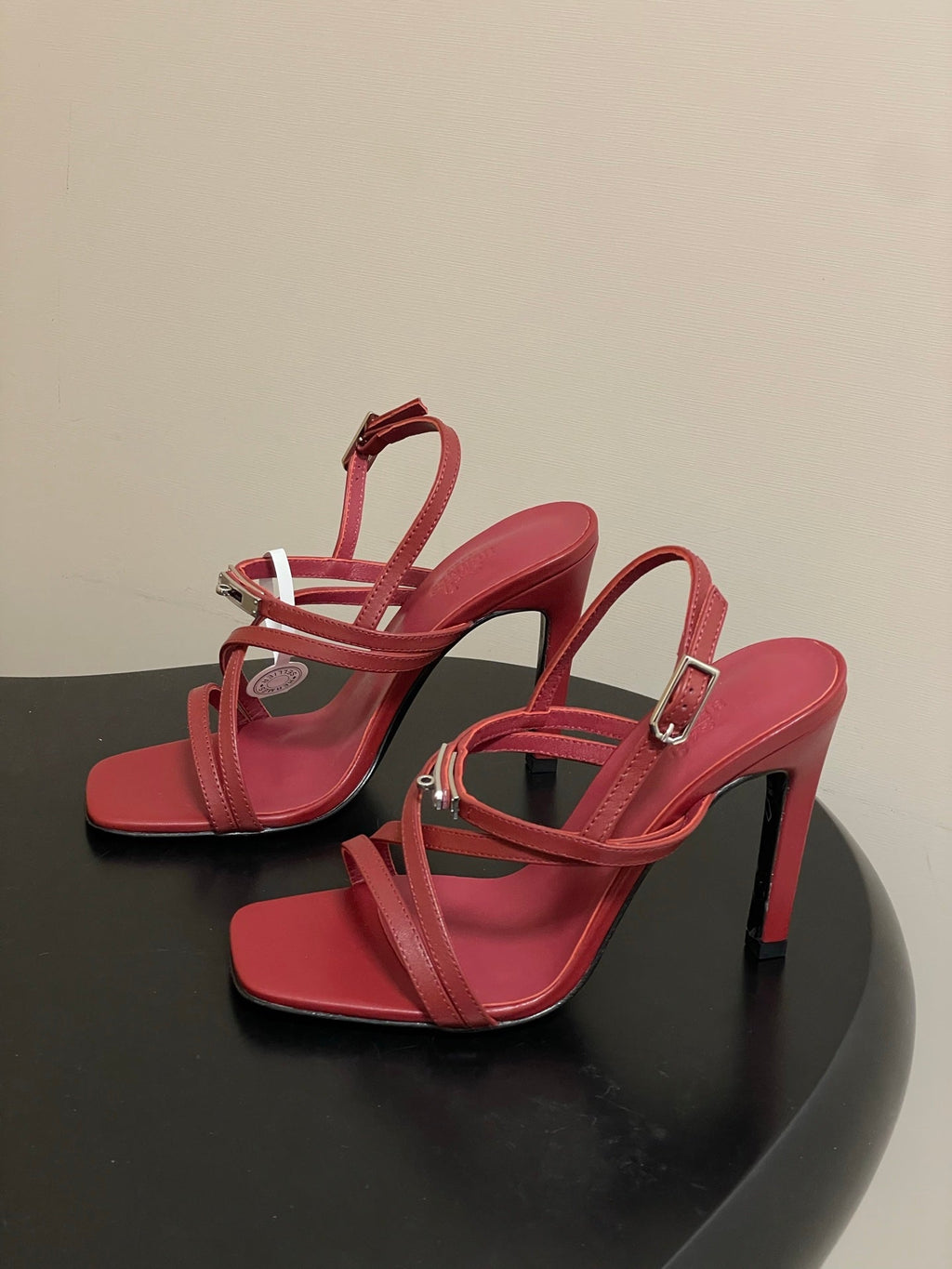 HM M  Sandal 100 Burgundy in Calfskin 593811