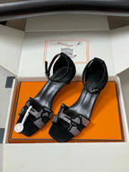 HM Joy Sandal 40 Black Gray in Suede 593810