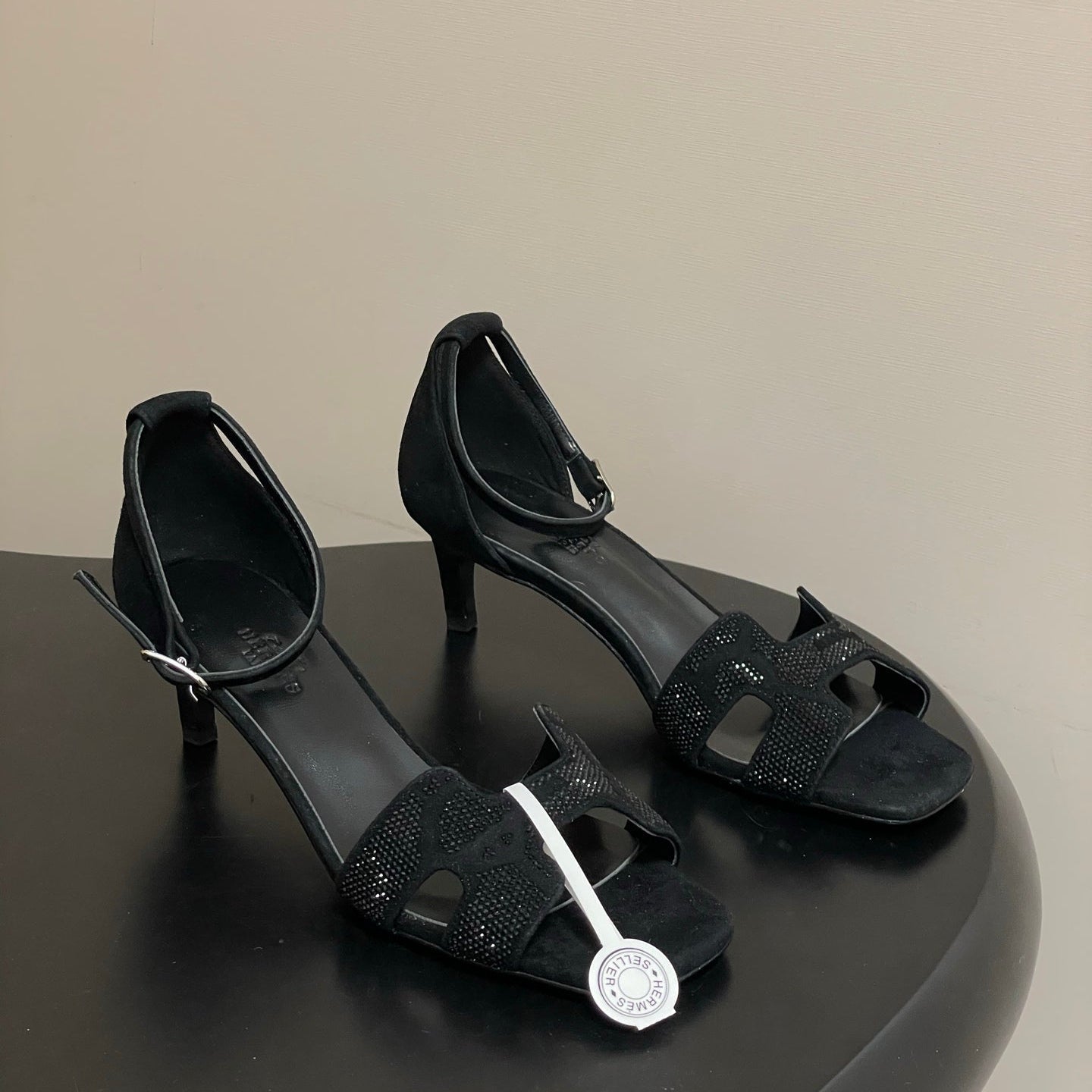 HM Joy Sandal 40 Black in Suede 593809