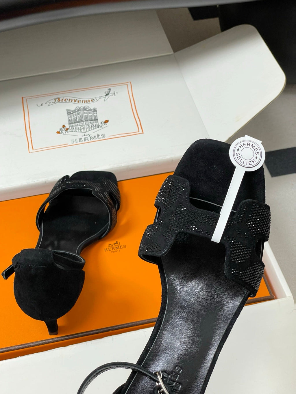 HM Joy Sandal 40 Black in Suede 593809