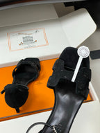 HM Joy Sandal 40 Black in Suede 593809