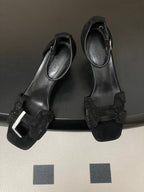 HM Joy Sandal 70 Black in Suede 593806