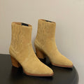 HM Lissa Chelsea Boots 70 Beige in Suede 593783