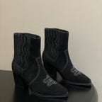 HM Lissa Chelsea Boots 70 Black in Suede 593784