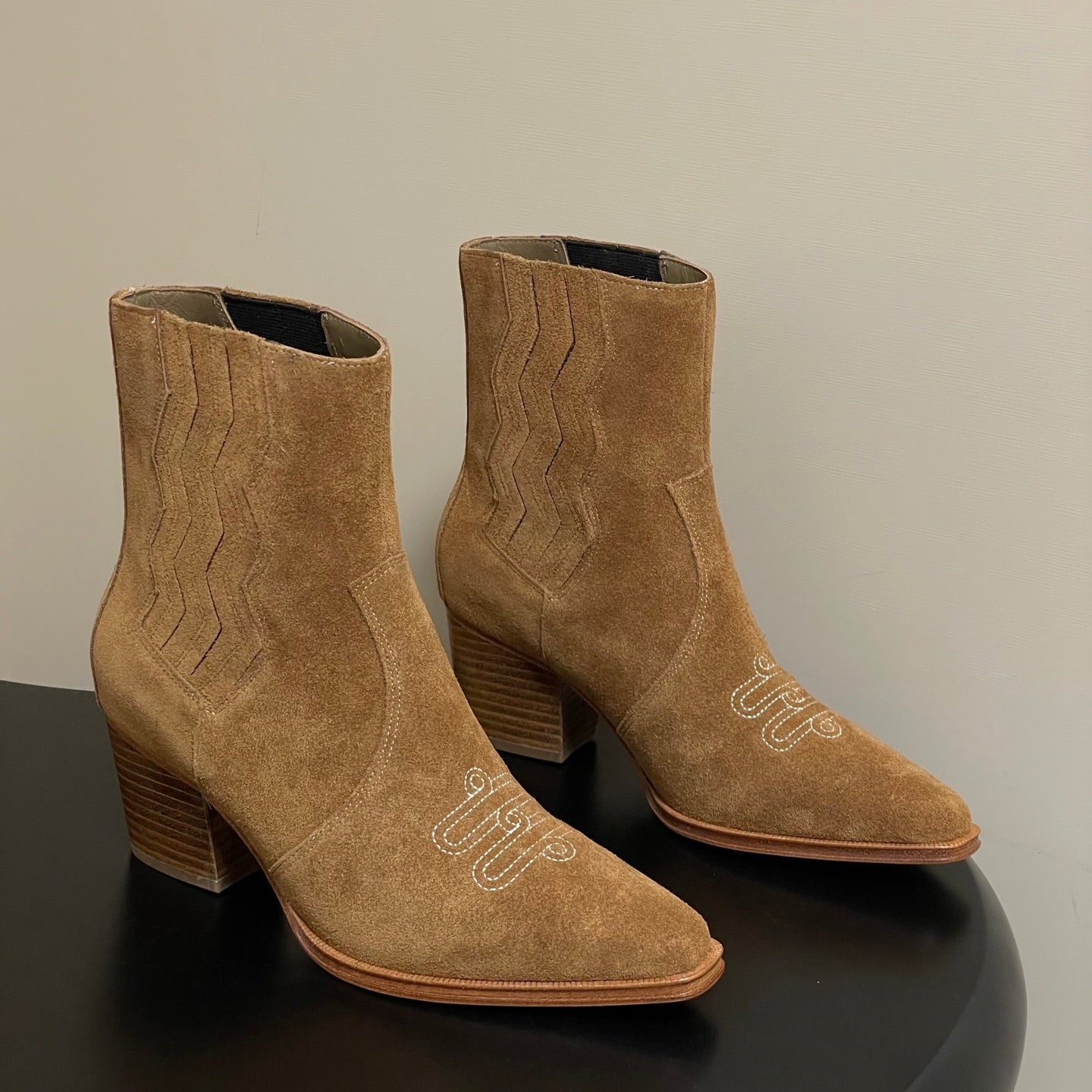 HM Lissa Chelsea Boots 70 Light Brown in Suede 593785