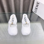 Loewe 2026 Ballet Flat White in Wool 597433