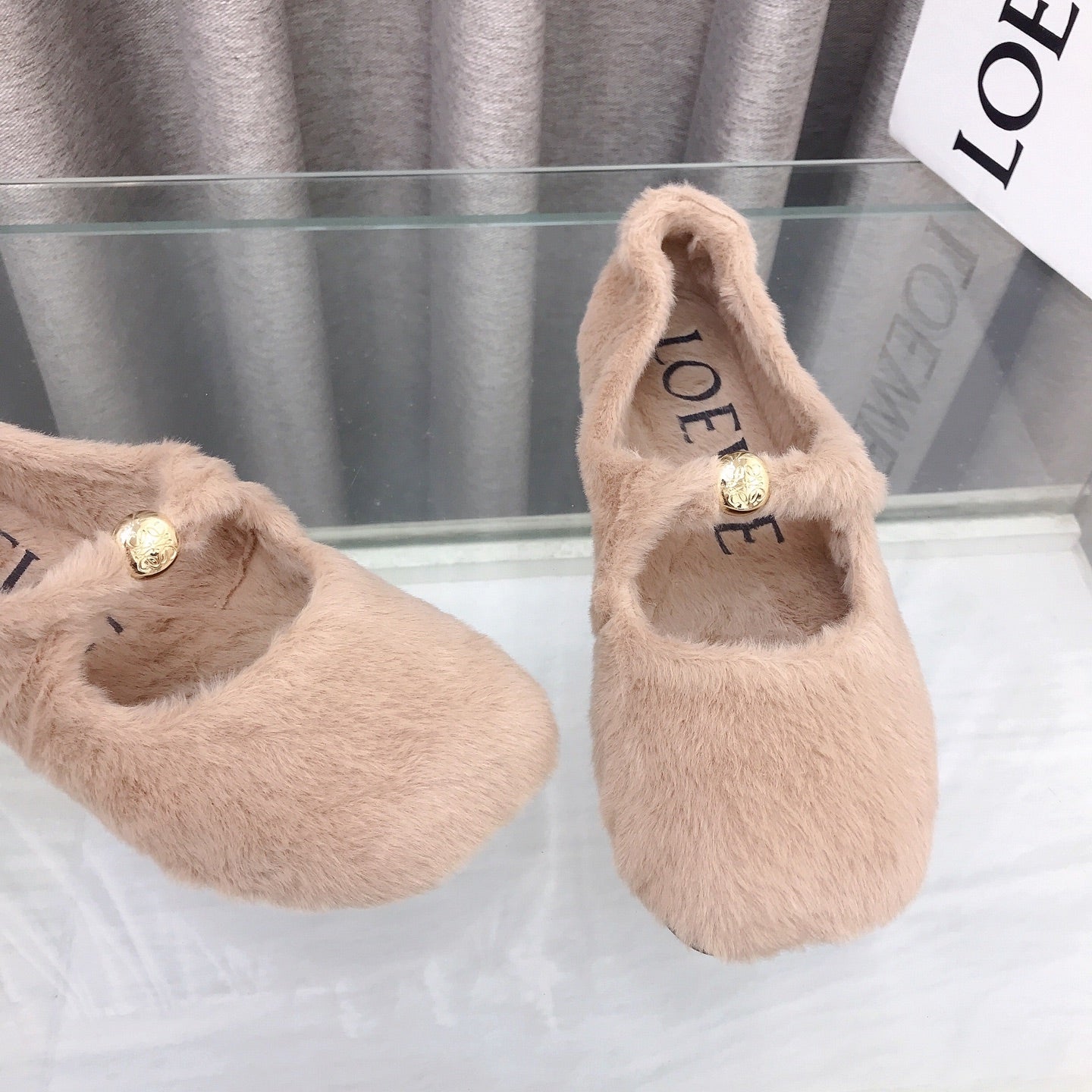 Loewe 2026 Ballet Flat Beịge in Wool 597431