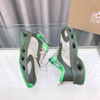Loewe x on Angpao Couple Running Sneakers Khaki Green Nylon Calfskin 597422