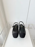 Chanel 26 Slingback Flats Black in Lambskin 597391