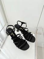 Chanel Cruise 26 Sandal 70mm Black Lambskin 597360