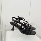 Chanel Cruise 26 Sandal 70mm Black Lambskin 597360