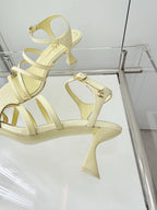 Chanel Cruise 26 Sandal 70mm Lemon Yellow Lambskin 597359
