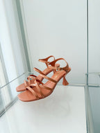 Chanel Cruise 26 Sandal 70mm Orange Lambskin 597355