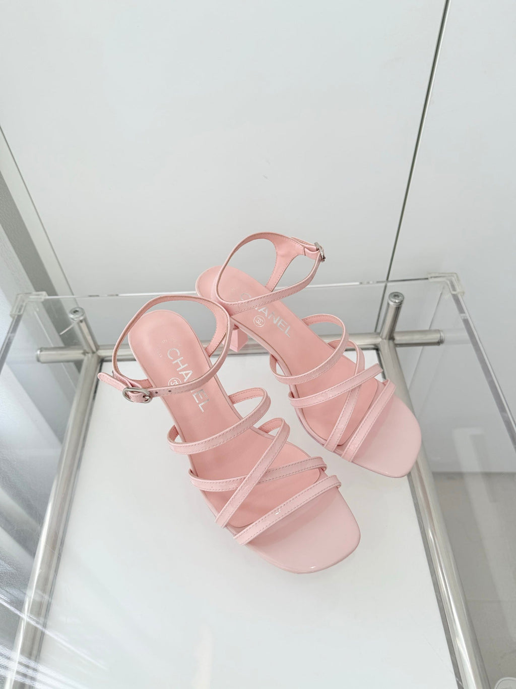 Chanel Cruise 26 Sandal 70mm Pink Lambskin 597354