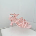 Chanel Cruise 26 Sandal 70mm Pink Lambskin 597354