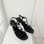 CC Cruise 25/26 Sandal 95mm Black Lambskin 597353