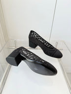 Chanel 26 Ladies 50 Ballet Flats Black in Fabric 597340