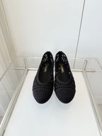 Chanel 26 Ladies Ballet Flats Black in Fabric 597336
