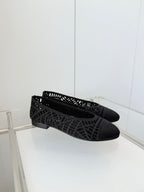 Chanel 26 Ladies Ballet Flats Black in Fabric 597336