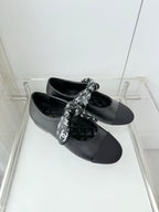 Chanel 26 Double C Heel Pump With Silk Ribbon Black Lambskin 597333