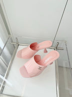 Chanel 26 Sandal 90 Pink in Patent Leather 597371