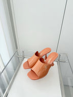 Chanel 26 Sandal 90 Orange in Patent Leather 597369