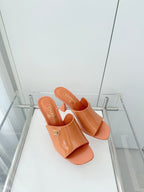 Chanel 26 Sandal 90 Orange in Patent Leather 597369