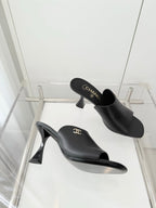 Chanel 26 Sandal 90 Black in Lambskin 597366