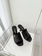 Chanel 26 Sandal 90 Black in Lambskin 597366