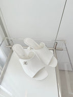 Chanel 26 Sandal 90 White in Lambskin 597365