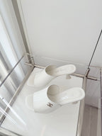 Chanel 26 Sandal 90 White in Lambskin 597365