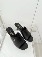 Chanel 26 Sandal 70 Black in Lambskin 597364