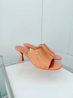 Chanel 26 Sandal 70 Orange in Patent Leather 597362