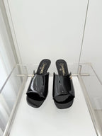 Chanel 26 Sandal 70 Black in Patent Leather 597361