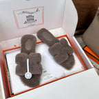 HM Oran Sandal Taupe Wool 598205