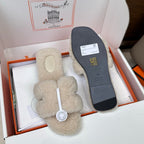 HM Oran Sandal Ivory Wool 598200