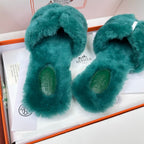 HM Oran Sandal Turquoise Wool Velvet 598192