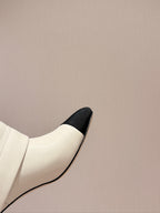 Chanel 26 Newest Runway Style Riding White Boots in Cowhide 598320