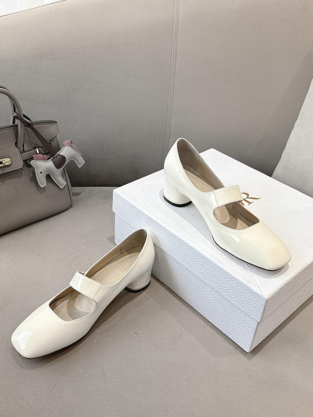 CD Mary Jane High Heels 40 White in Patent leather 598179