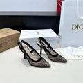 Dior J'Adior Slingback High-Heel 65 Black in Sheepskin 598143
