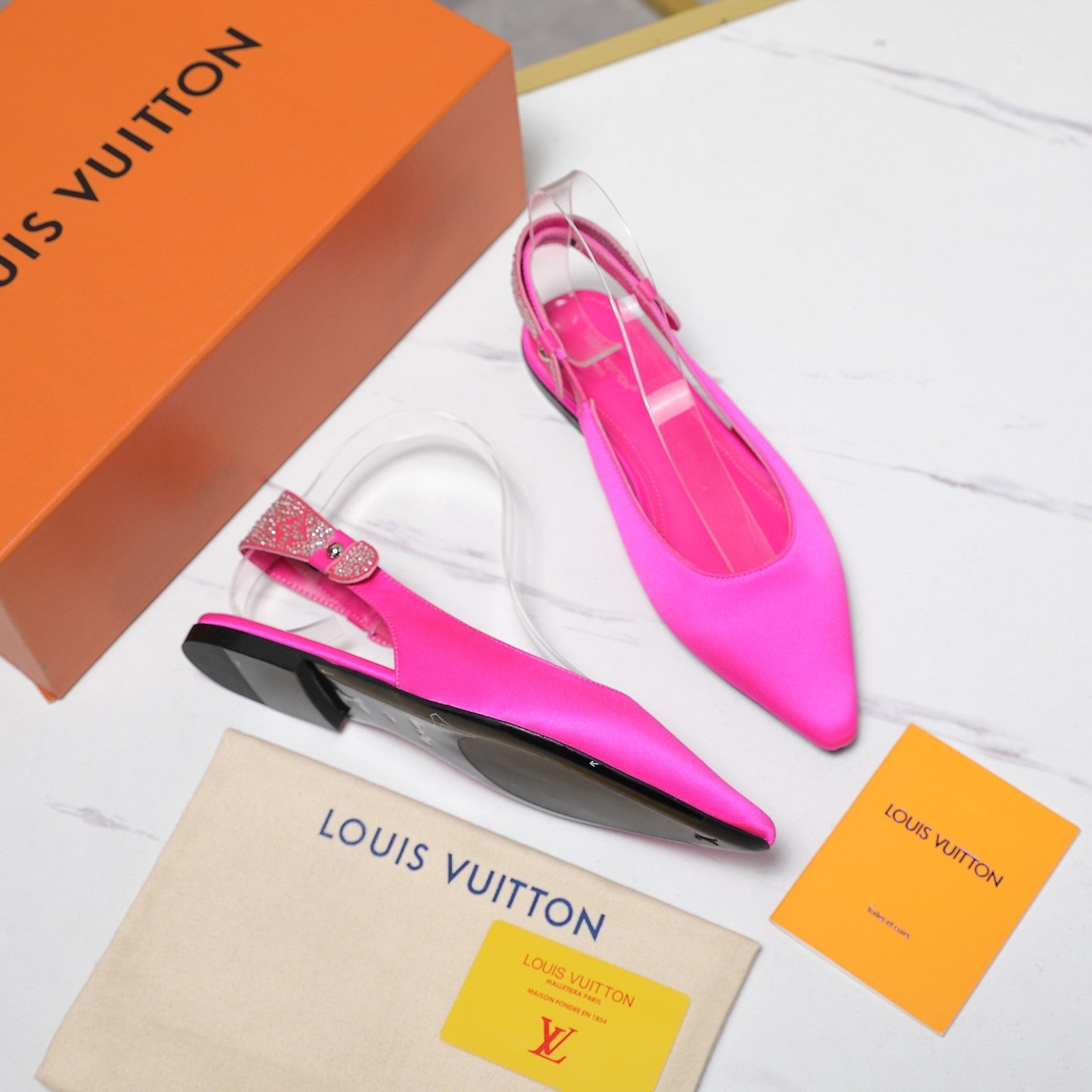 LV 26ss Legacy Slingback Flats Pink in Cowhide 600637