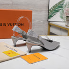 LV 26ss Legacy Slingback Pumps 55 Silver in Cowhide 600640