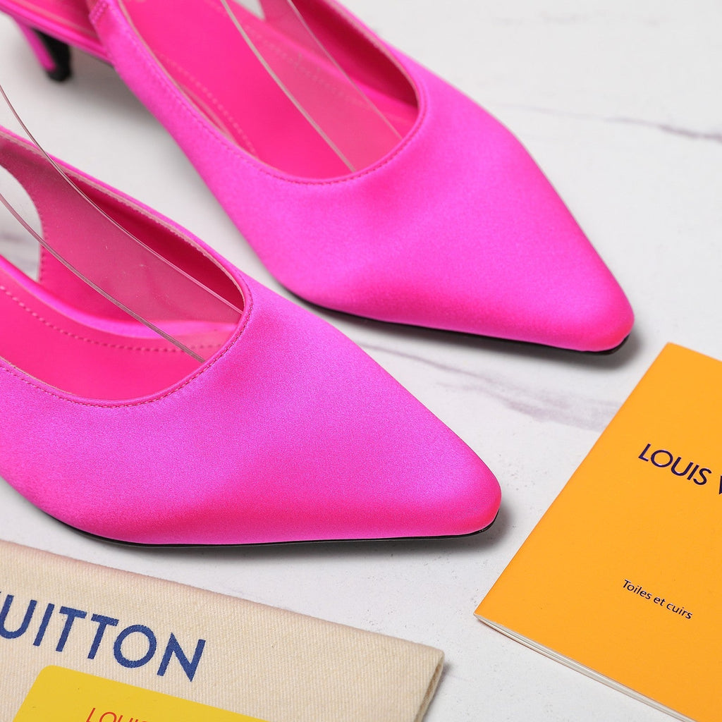 LV 26ss Legacy Slingback Pumps 55 Pink in Cowhide 600641