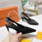 LV 26ss Legacy Slingback Pumps 55 Black in Cowhide 600643